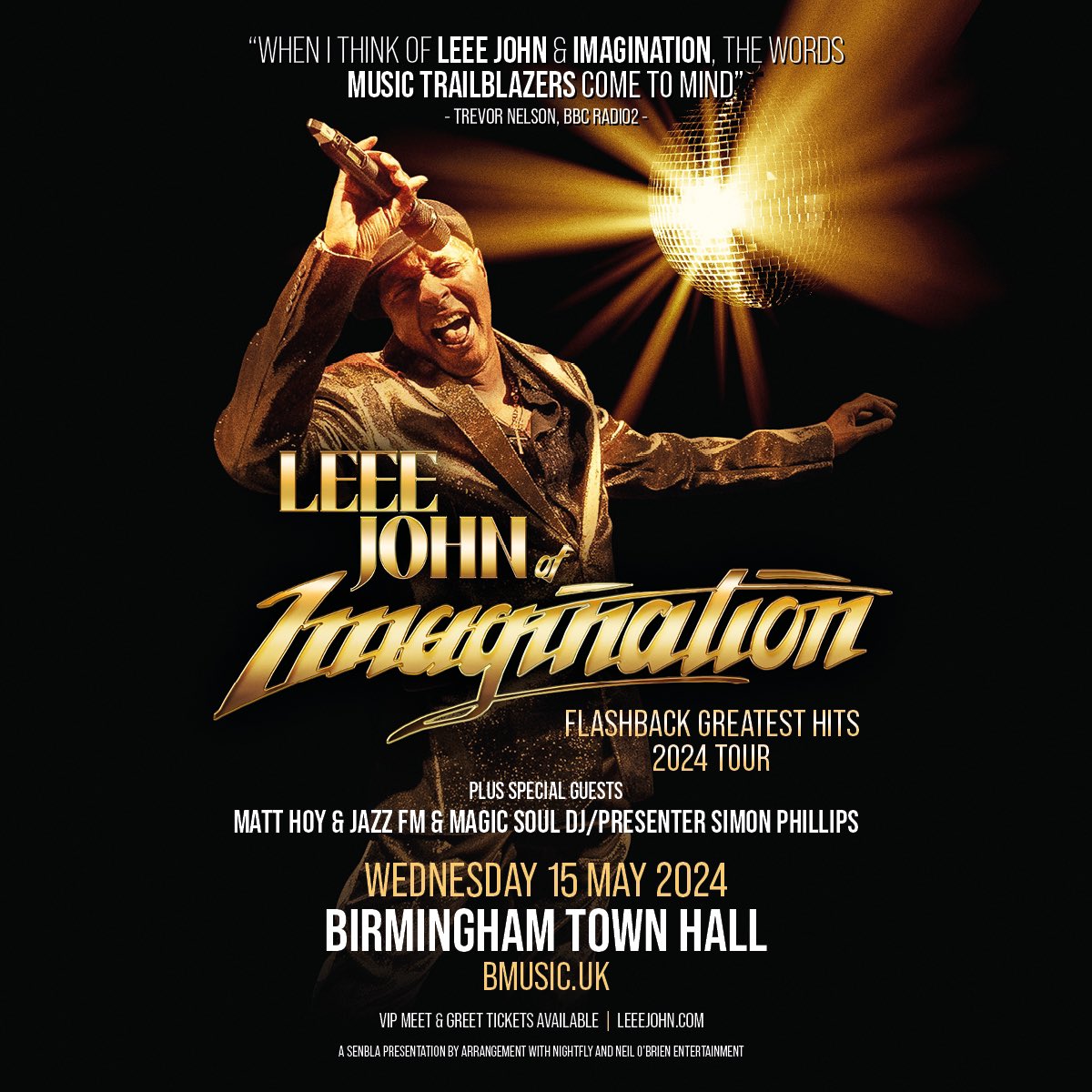 Date for your diary! For what’s gonna be a great night with @leeejohn’s Imagination ‘Flashback’ Tour hitting Birmingham May 15th. Tickets: ticketmaster.co.uk/event/1F005F0F…