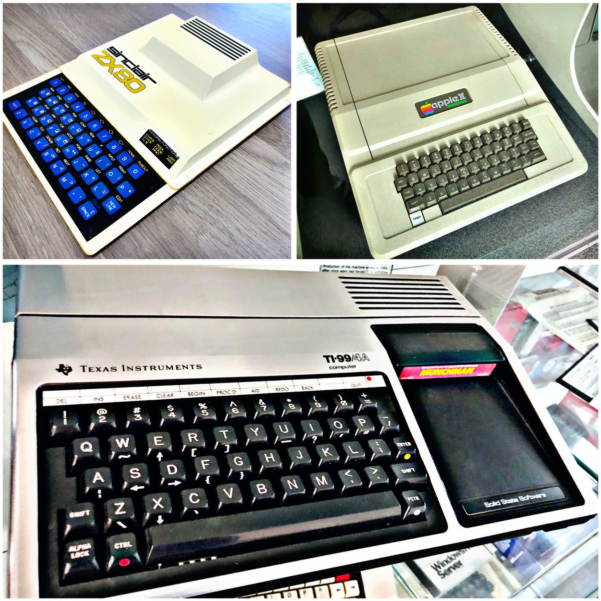For today’s #RetroTrio we have the #Sinclair #ZX80, #Apple2 and #TI994A. Which do you keep, gift and delete from history? #RetroComputing #ComputerHistory #RetroGaming #VideoGames