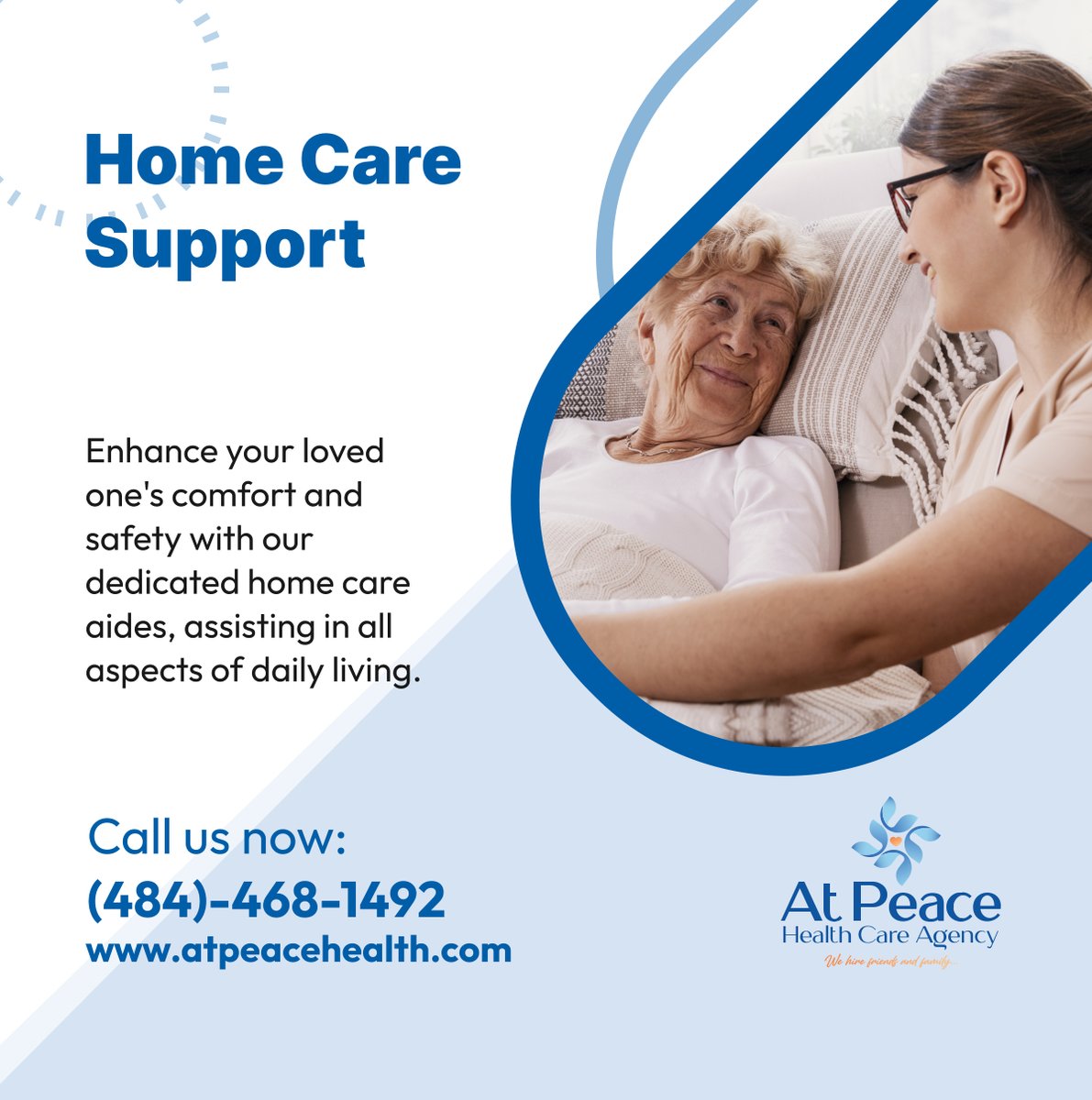 From personal care to emotional support, our home care aides make life easier and more joyful for your loved ones. Contact us now! 

#PhiladelphiaPA #HomeHealthCare #DailyLivingSupport