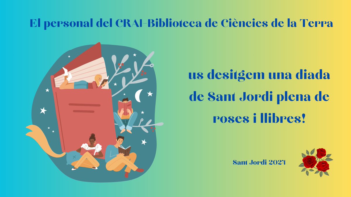 Molt bon Sant Jordi a tothom!! 🌹🐲📚 Veniu a visitar la nostra exposició: Una lectura diferent de les Ciències de la Terra. blocgeologia.ub.edu/2024/04/22/exp…