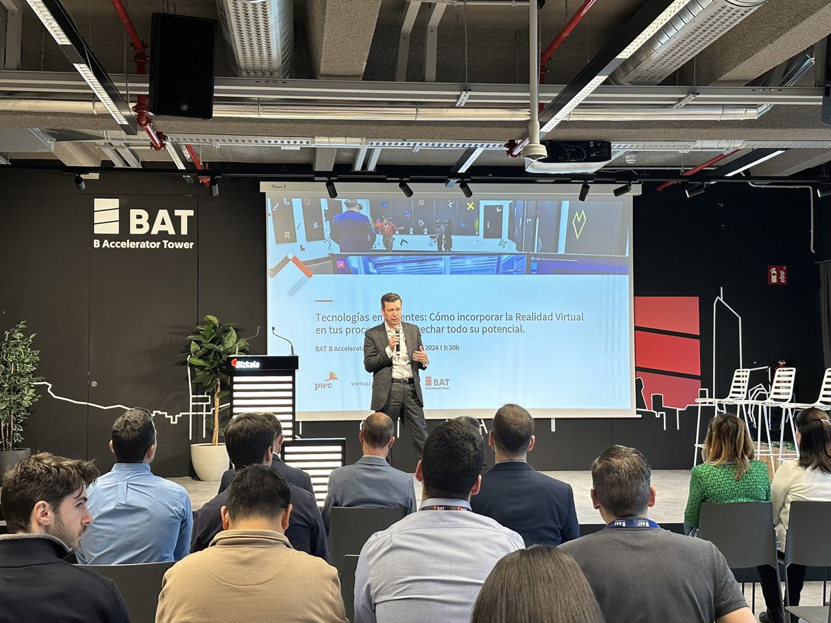 BAT_Tower's tweet photo. 🚀Comenzamos “Tecnologías emergentes” de la mano de @PwC_Spain y @virtualware. Una jornada dedicada a explorar la importancia de la realidad virtual y su valor en las organizaciones y empresas. https://t.co/LSlthNo2kX