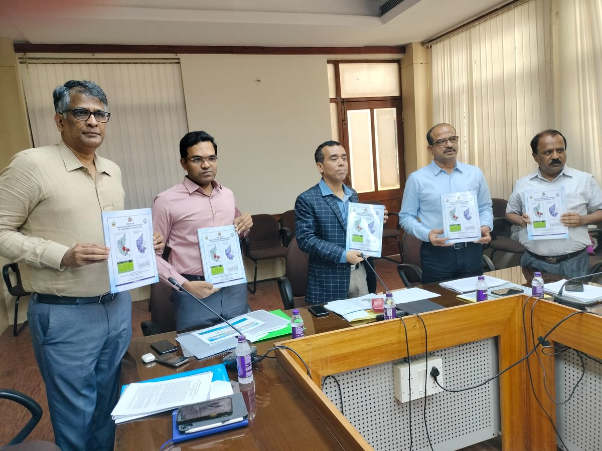 Ground Water Resource Assessment 2023 report of Karnataka was released by Shri Subodh Yadav, IAS, Jt. Secretary (Admn, IC & GW), MoJS at Vikas Soudha, Bangalore. @DoWRRDGR_MoJS