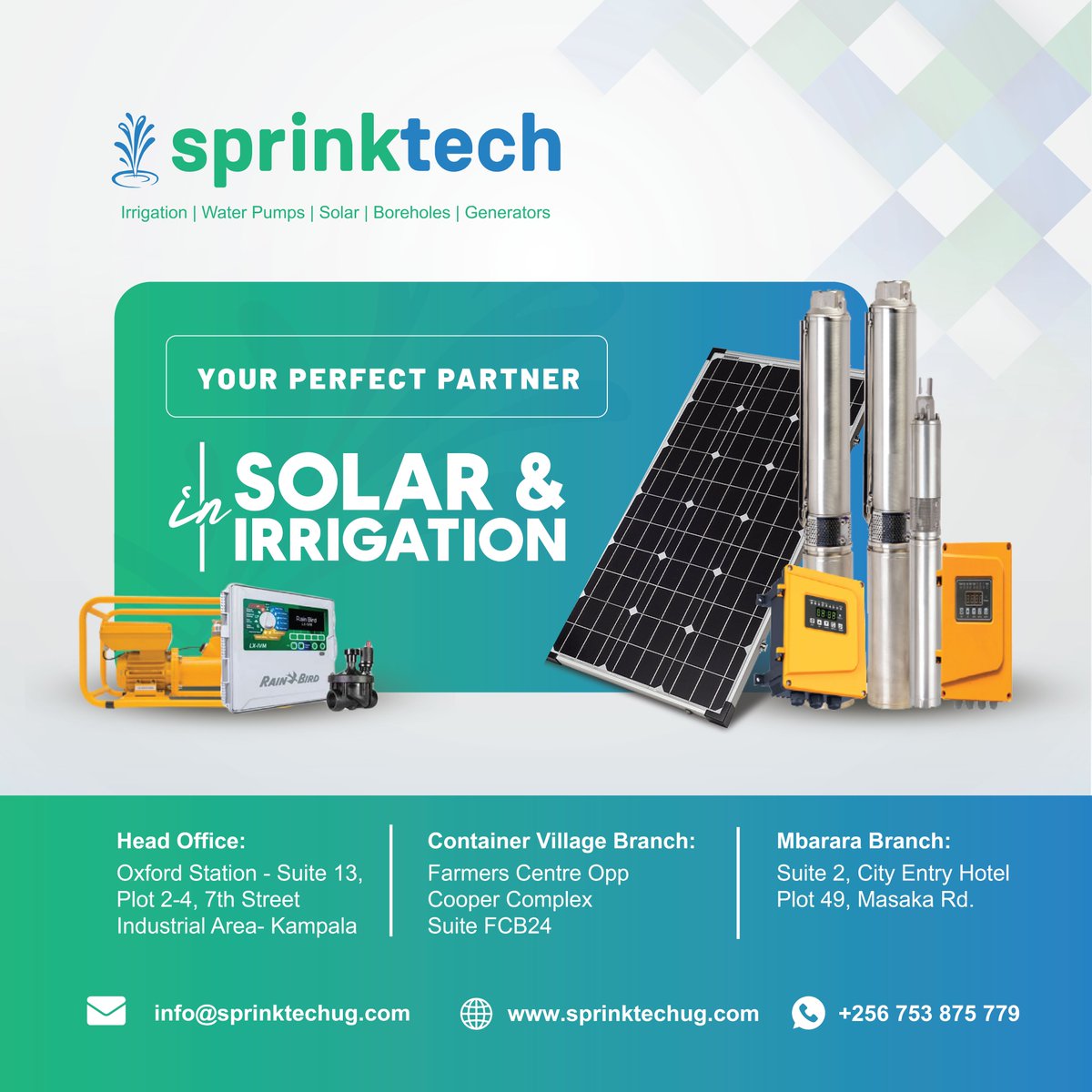 Are you ready to harness the power of the sun to pump water? Look no further! @sprinktech , we're revolutionizing irrigation with our top-notch solar water pumping solutions! at sprinktechug.com/our-works/ #Sprinktech #solarpower #irrigationsolutions #greenenergy #sustainablefuture