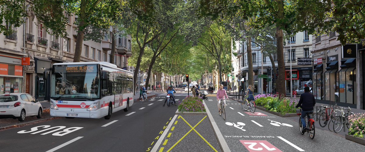 🚍🌳 Le cour Gambetta va faire sa révolution.🚲

La Voie Lyonnaise 12 va sécuriser les déplacements des cyclistes de cet axe majeur.

Cela sera aussi l'occasion d'augmenter la végétalisation présente et de rajouter des traversées piétonnes. 🚶

🚧 Travaux en 2025 !