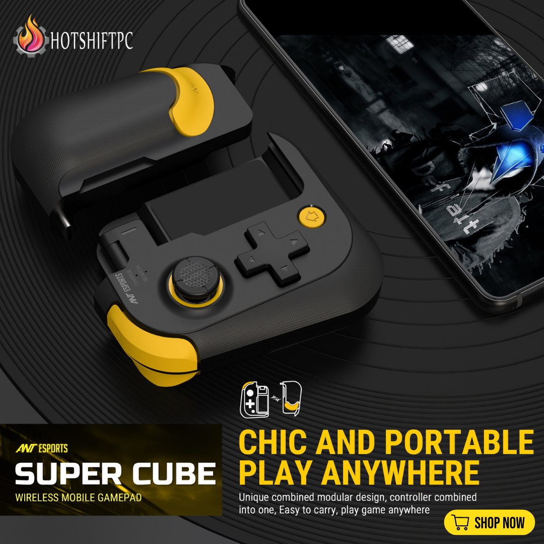 Level up your game with the Ant Esports MG15 Super Cube Wireless Mobile Gaming Controller!
.
Order online :hotshiftpc.com/.../ant-esport…
.
#GamingController #MobileGaming #AntEsports #HotShiftPC