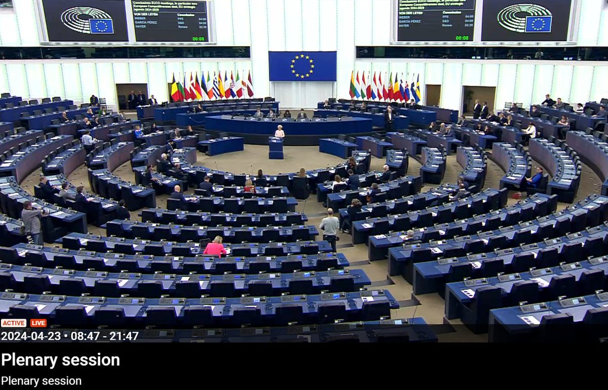 An ongoing PR disaster for the European Parliament is dragging senior figures like Ursula von der Leyen to Strasbourg, then having her make a speech in front of basically nobody. I know MEPs are busy doing other work, but this is just bonkers.