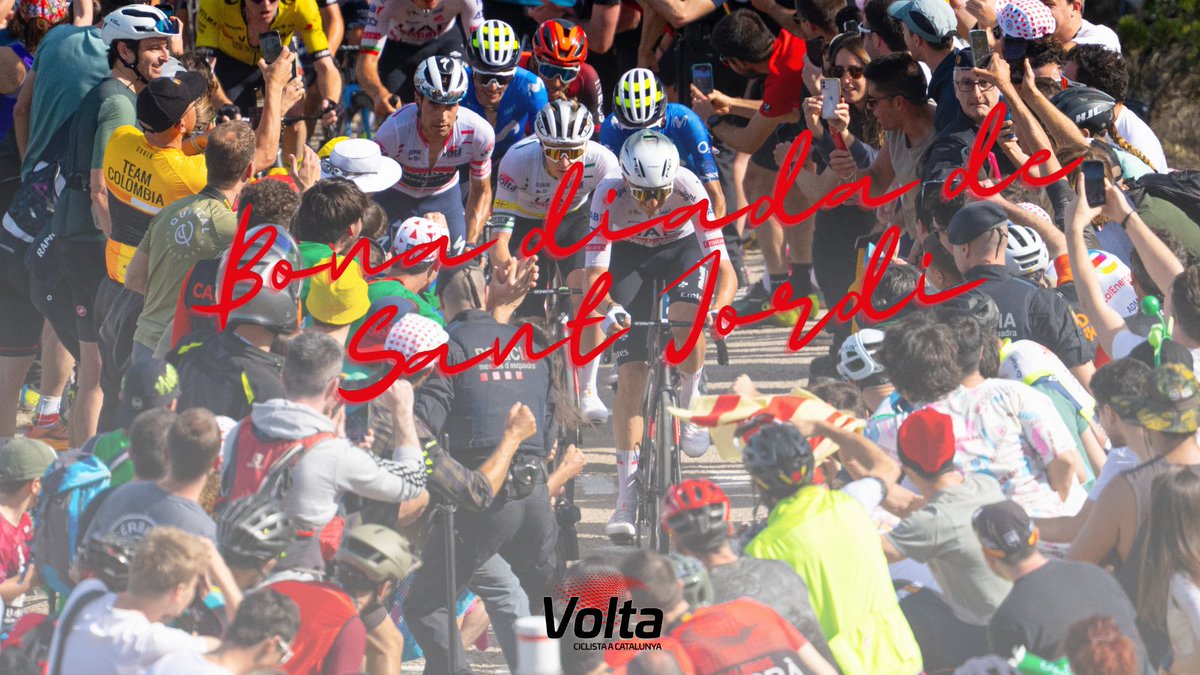 Des de la Volta Ciclista a Catalunya us desitgem una bona diada de #SantJordi2024🌹📚🚴