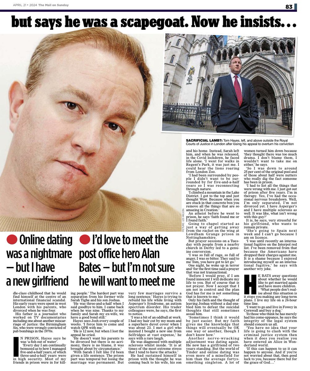 The extraordinary story of Tom Hayes, the first of nine traders found guilty over interest rate ‘rigging’, as told brilliantly by @ruthiesun in weekend’s Mail on Sunday. Good intro for anyone who doesn’t know what happened to those made scapegoats for the banking crisis 1/10