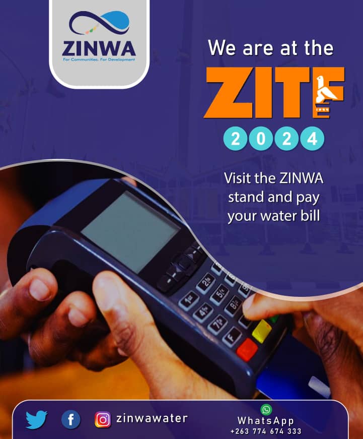 #ForCommunities ##ForDevelopment It's convenience all the way. Pay your water bill from our stand at @ZITF1. Pay your water bill today. It is the right thing to do. @Marjorimunyonga @waddilovem @MoLAFWRD_Zim @AMAofficial_zim @OneMoneyZw @TMaurikira @arda_zim