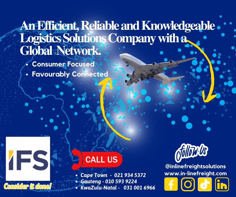 'Choose a logistics company with a good reputation, experience, and knowledge. Our company is efficient, reliable, and has an excellent reputation among our clients and shipping companies.'  in-linefreight.com

#globallogistics #logisticsservices #globalnetworking