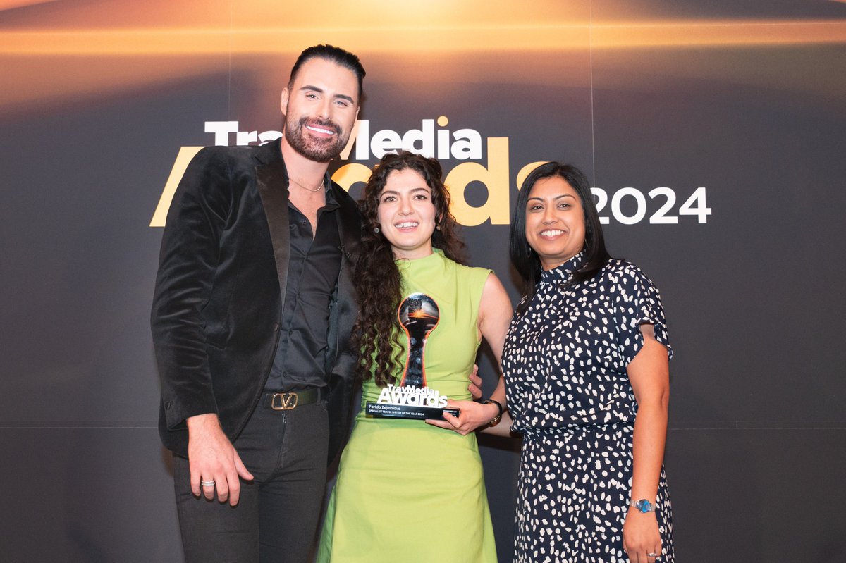 Big night for <a href="/NatGeoTravelUK/">National Geographic Traveller (UK)</a>  at the <a href="/TravMedia_UK/">TravMedia UK</a> Awards last night, winning Travel Magazine of the Year as well as Specialist Travel Writer of the Year (<a href="/FaridaZeynalova/">Farida Zeynalova</a>) and Feature of the Year (<a href="/TravelBarrell/">Sarah Barrell</a>) 🥂 #TravMediaAwards 

travmediaawards.com/2024-winners-a…