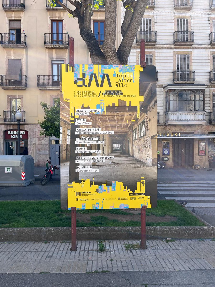 medol_TGN's tweet photo. 👩‍🎨 Alba G. Corral, Six ‘n’ five and Someform, Field, Marnix de Nijs, Mònica Rikić i Andrea Badía “nddr3” són els artistes de “Digital After All”.  ​

🔝 L’exposició/festival que s'inaugura a La Tabacalera el 25 d'abril a les 19 h! 

👉 https://t.co/rsYBUYnhlJ https://t.co/u1CfAhRUhY