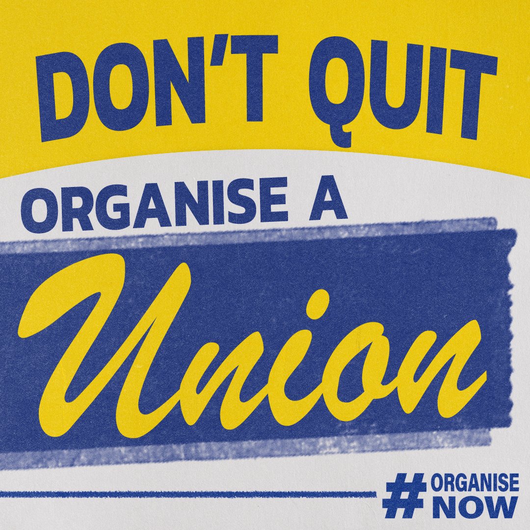 In every job, we're seeing the same thing. Low pay, no respect, poor working conditions. Getting a new job won't fix it. Organising a union will.