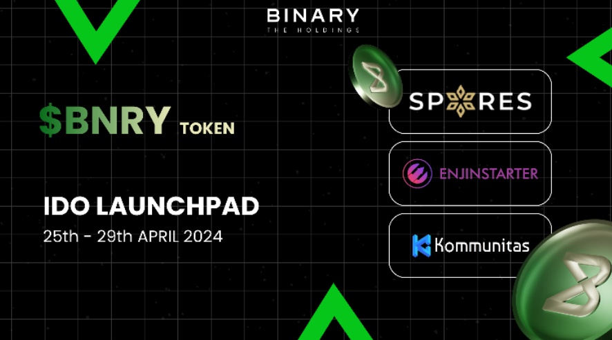 cryptosanthoshK's tweet image. The $BNRY presale was a hit! 

Missed it? Don&apos;t fret! The #IDO #Launchpads are on the horizon from April 25th to 29th,

Don&apos;t miss your chance, to be part of this game-changing project, @thebinaryhldgs

Join their telegram: t.me/tbhofficialchat