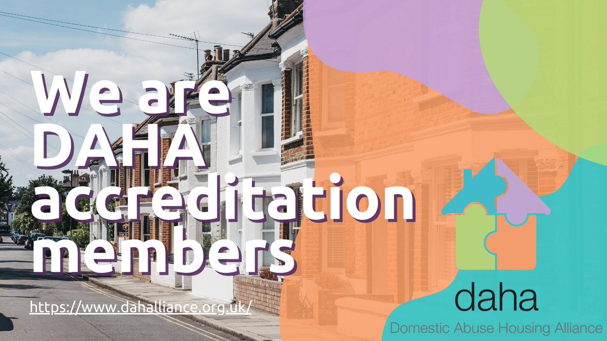We're working towards our Domestic Abuse Housing Alliance (DAHA) accreditation 🌟 @DAHAlliance This means we're working to improve how we work with, report, and respond to cases of domestic abuse. We look forward to making our service even better ✔