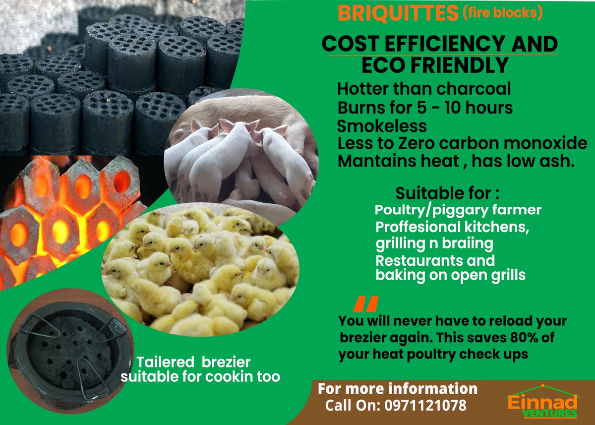 Well since the king has spoken.  
If anyone here has a poultry or piggery.. I got you covered with Briquettes (fire blocks)