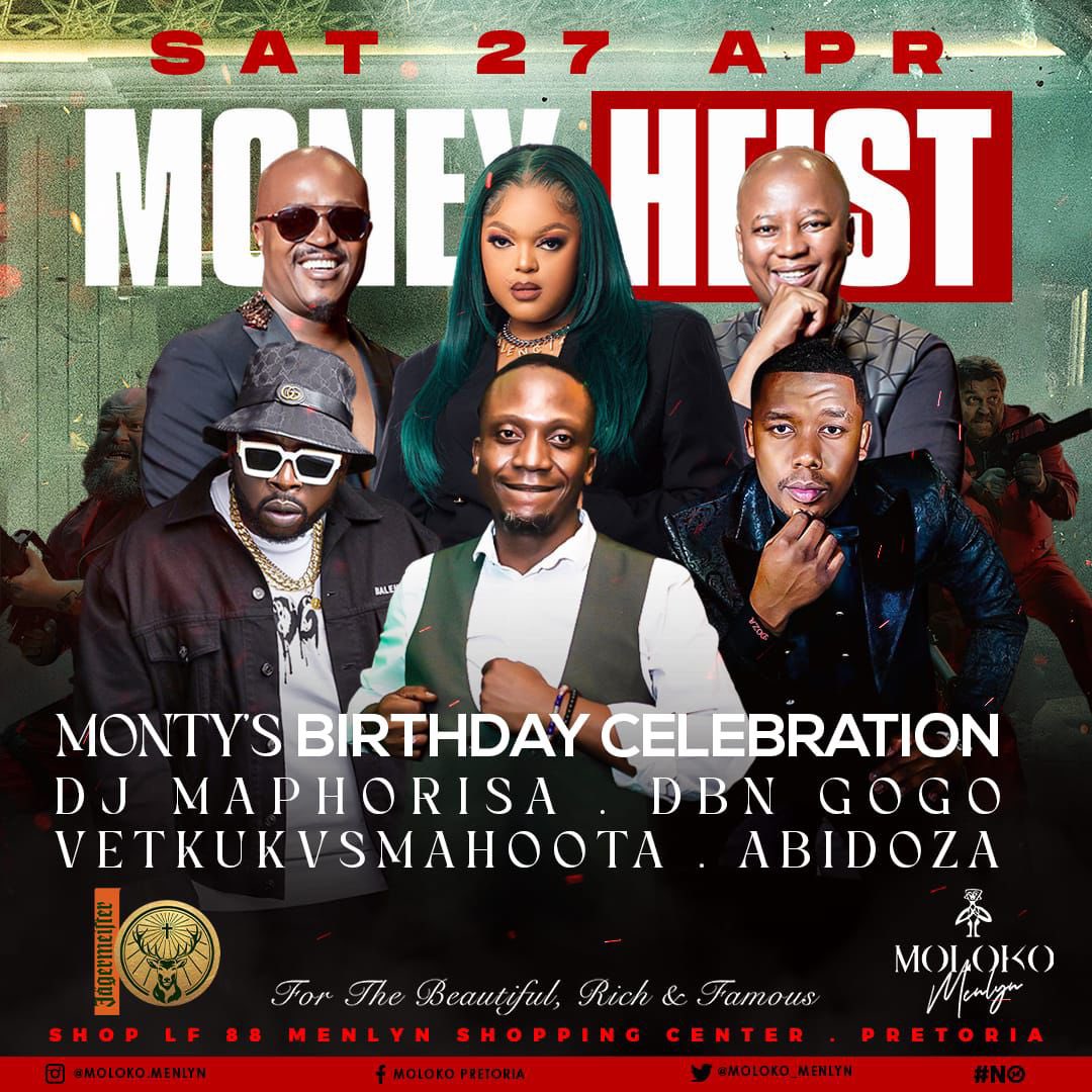 This Saturday it’s a big day!! 🤌🏾🔥🔥✅😮‍💨 make sure that you correct and do the most !! Hitting it The Money Heist Way 😮‍💨🔥🔥 #moloko #Molokosaturdays #Rich4ever #incaseyoudidntknow #Moneyheist