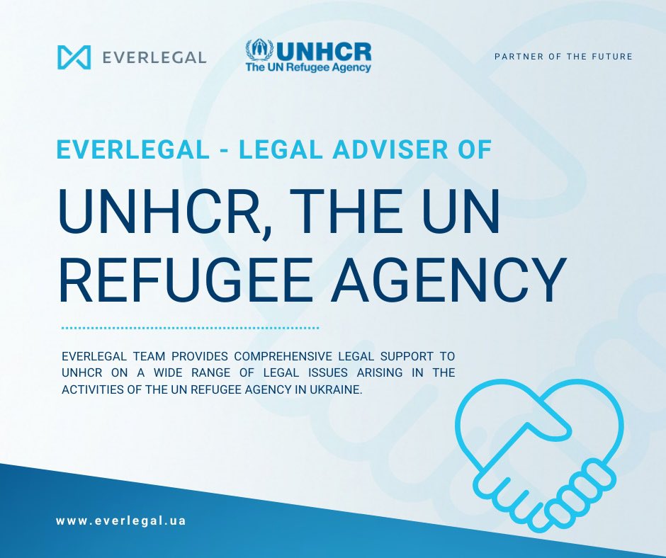 ⚡️We are delighted to announce that EVERLEGAL, Partner of the UBA, is acting as provider of legal support to @UNHCRUkraine, a global inter-governmental organization dedicated to saving lives, protecting rights and building a better future for refugees.