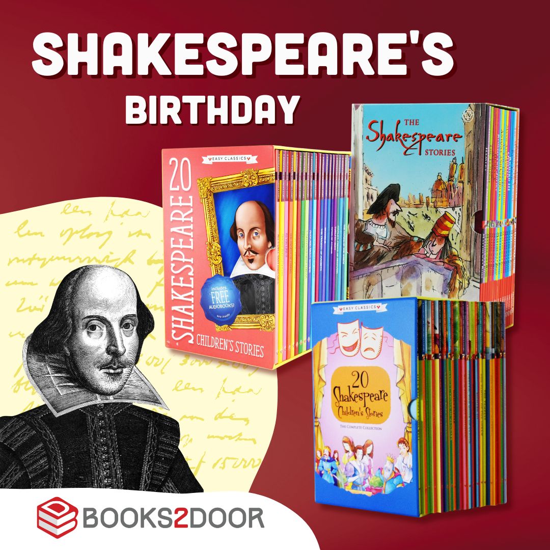 🎭📚 Happy National Shakespeare Day! 📚🎭

#NationalShakespeareDay #Shakespeare #Books2Door #LiteraryLegacy #TimelessWisdom 📖🎉

Product Code:
📚Age 7+:B2D4361
📚Adult: B2D5680
📚Age 7-9: B2D0238