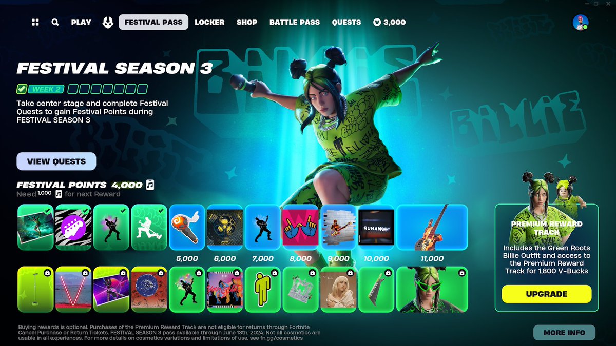 NotPaloIntel's tweet photo. PASE DE BIILIE EILISH.

#Fortnite https://t.co/d0lRImSIXj