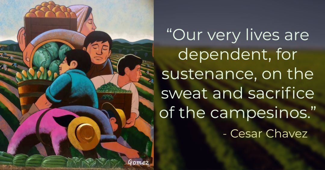 Today 4/23 marks 31 years since Cesar Chavez passed. Honor Cesar by continuing his work to win justice for farmworkers. “Our very lives are dependent, for sustenance, on the sweat and sacrifice of the campesinos.” Cesar Chavez. Make your donation today. ufw.org/cesarspassing