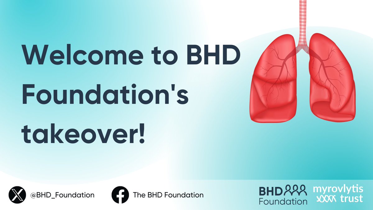 'Welcome to BHD Foundation's #TuesdayTakeover! 👋 

We are excited to spread awareness about Birt-Hogg-Dubé syndrome (also called BHD), a rare and underdiagnosed condition. 

If you want to learn more, keep an eye on our posts today! thebhdfoundation.org' @BHD_Foundation