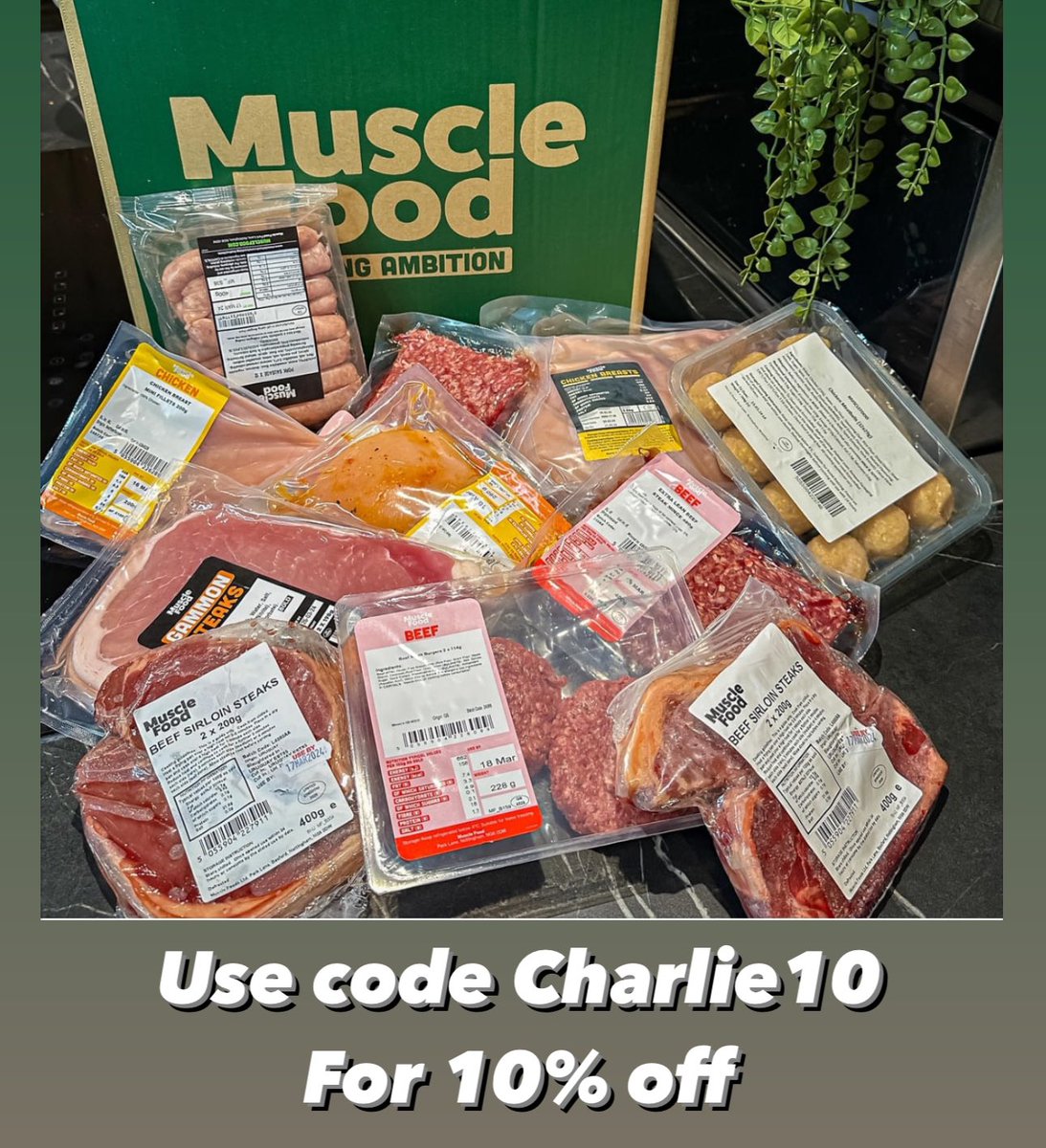 10% discount code for Musclefood.

‘Charlie10’

The meals that have certainly helped me along my journey.