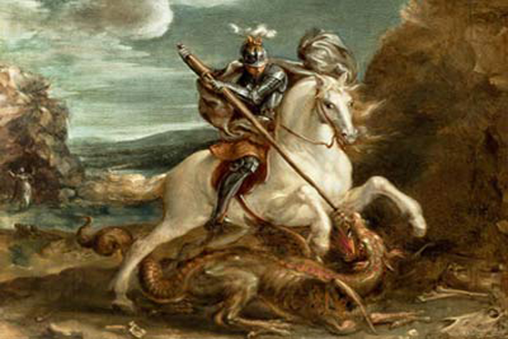 BritsHistory's tweet photo. St. George's Day, celebrated on the 23rd of April, is a tribute to England's patron saint, a figure who is as much myth as he is historical. The legend of St. George, which features the heroic saint slaying a dragon to save a princess, is a narrative that has captured the imagination for generations. Interestingly, St. George himself was a Roman soldier of Greek descent and never actually visited England. His story likely made its way to British shores with the Crusaders, who were inspired by his reputed valor and bravery.

The day dedicated to St. George was once as significant as Christmas in England, with grand festivities and public celebrations. Over time, the prominence of St. George's Day diminished, but there has been a recent revival of interest, with many communities across England holding parades and events to celebrate their history and culture.

The emblem of St. George, a red cross on a white background, is not only the flag of England but also an integral part of the Union Jack. It has been a symbol of English identity since the Middle Ages. Moreover, St. George's influence extends beyond England, as he is also the patron saint of several other countries, including Portugal, Georgia, and Ethiopia, highlighting his widespread veneration.

On St. George's Day, people are encouraged to delve into the rich cultural heritage of England, from traditional Morris dancing to historical re-enactments at medieval fairs. It's a day to honor the enduring legacy of St. George and the cultural fabric of England, celebrating the myths, history, and identity that continue to shape the nation. Happy St. George's Day! Whether it's through engaging with folklore or simply enjoying the quintessential English tea, this day is an opportunity to reflect on the stories and traditions that are an indelible part of England's national character.

#StGeorgesDay #England #EnglishHeritage #PatronSaint #MythAndLegend #DragonSlayer #NationalDay #BritishHistory