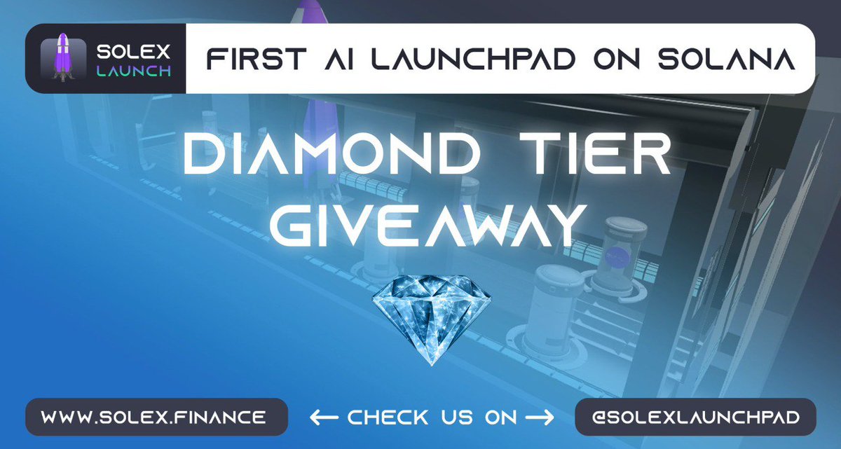 SolexLaunchSol's tweet photo. We're giving away 2 Diamond Tiers 💎💎

Valued at almost $1,000 each!

👉🏽 Follow @SolexLaunchSol 
👉🏽 Like/RT this tweet
👉🏽 Comment SOL address and #Solana

Diamond Tier Benefits:
- Participate in our presales with discounts
- Guaranteed WL
- Large allocation

Winners on 4/26 https://t.co/aHaJHExhMc