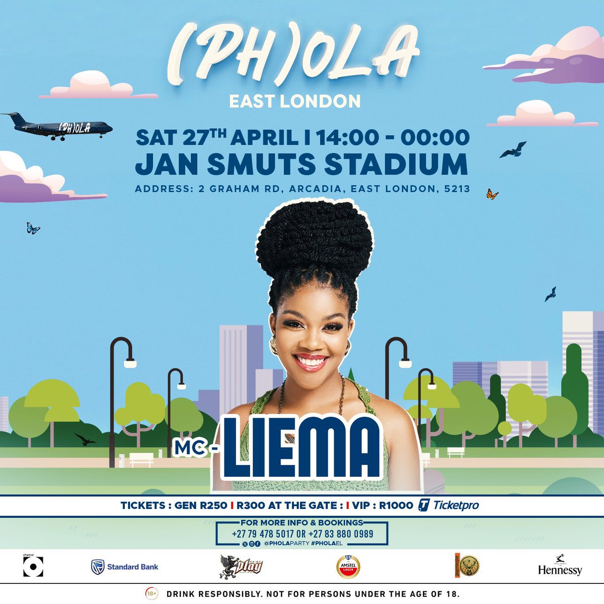 We are 3 days away from the Phola Event happening this weekend in East London at Jan Smuth Stadium💃
and the MC extraordinaire is the one and only #LiemaPantsi 🥳🥳🥳🥳🥳🥳🥳have you bought  your ticket? 

LIEMA PANTSI THE MC
PHOLAEL EVENT X LIEMA
#StreamImpumelelo
#LiemaPantsi