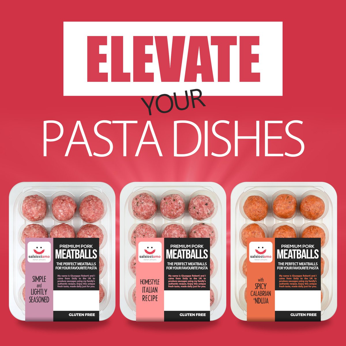 Pasta with Salsicciamo Meatballs is the ultimate family dinner. A tasty meal that brings joy to the table.

#salsicciamo #meatballs #pastalover #cookingathome #italianfood #porkmeatballs #foodieuk