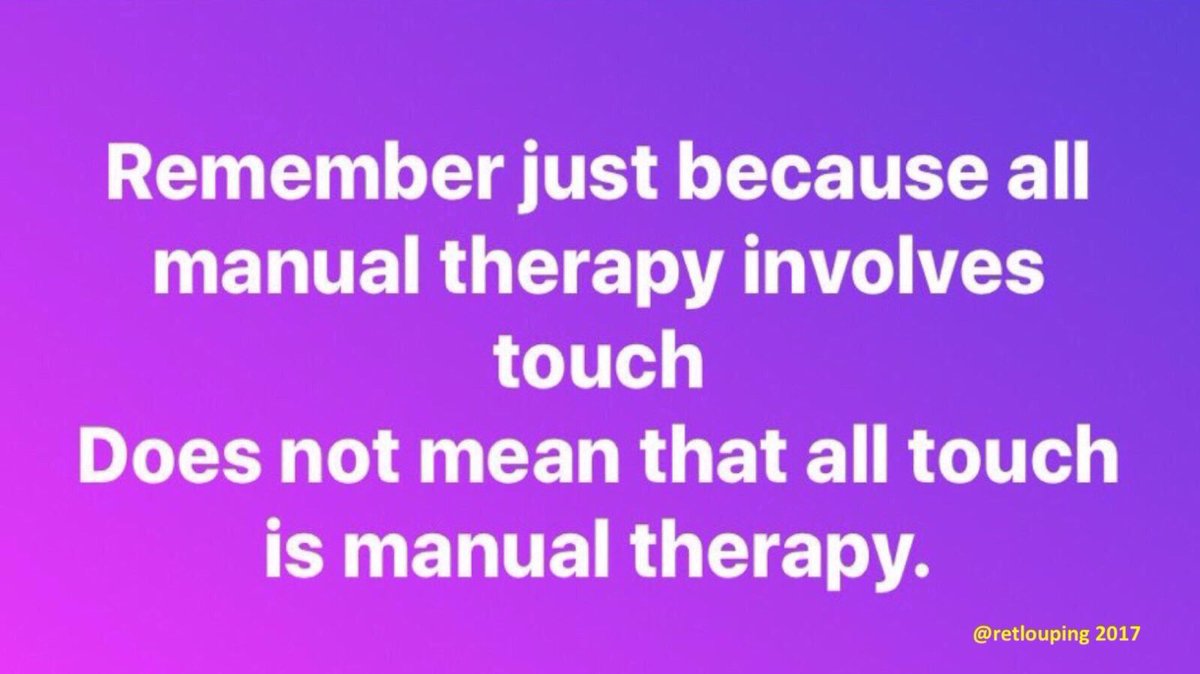 Touch v MT
Manual Therapy involves clinical reasoning & specific clinical intent. Guidance and facilitation via using the hands is just that, (you would not be able to charge for MT in the US.)  
I use MT sparingly but  maximize therapeutic touch to facilitate & guide.