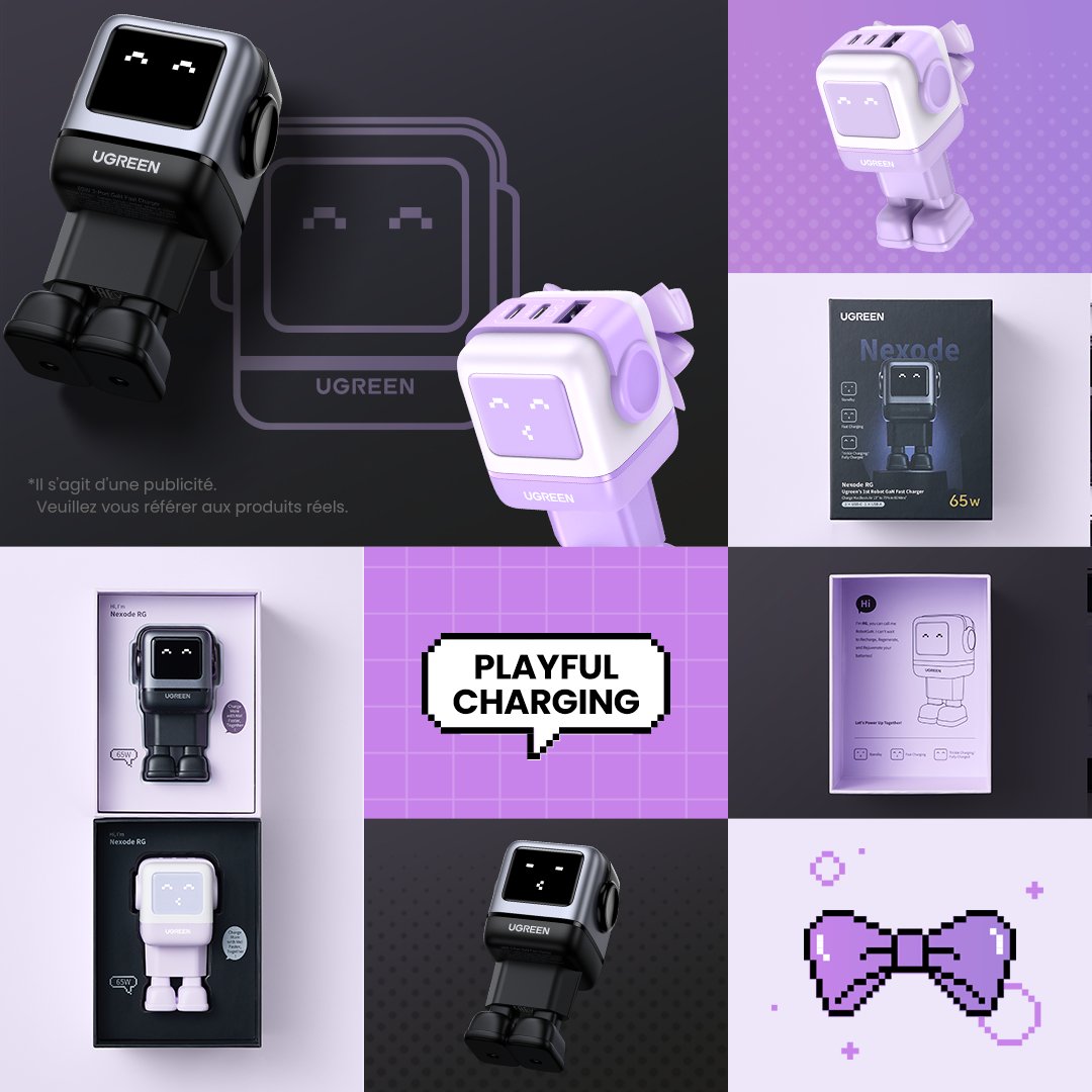 UgreenFR's tweet image. Branchez une prise, il sourit et vous donne envie d’attaquer votre journée de bonne humeur 😎 #robotgan

Amazon 👉 amzn.to/49quC4C
Website 👉 bit.ly/4ch7UP2

.
.
.

#ugreen #Chargeur #chargeurs #iphone #apple #PlayfulCharging
