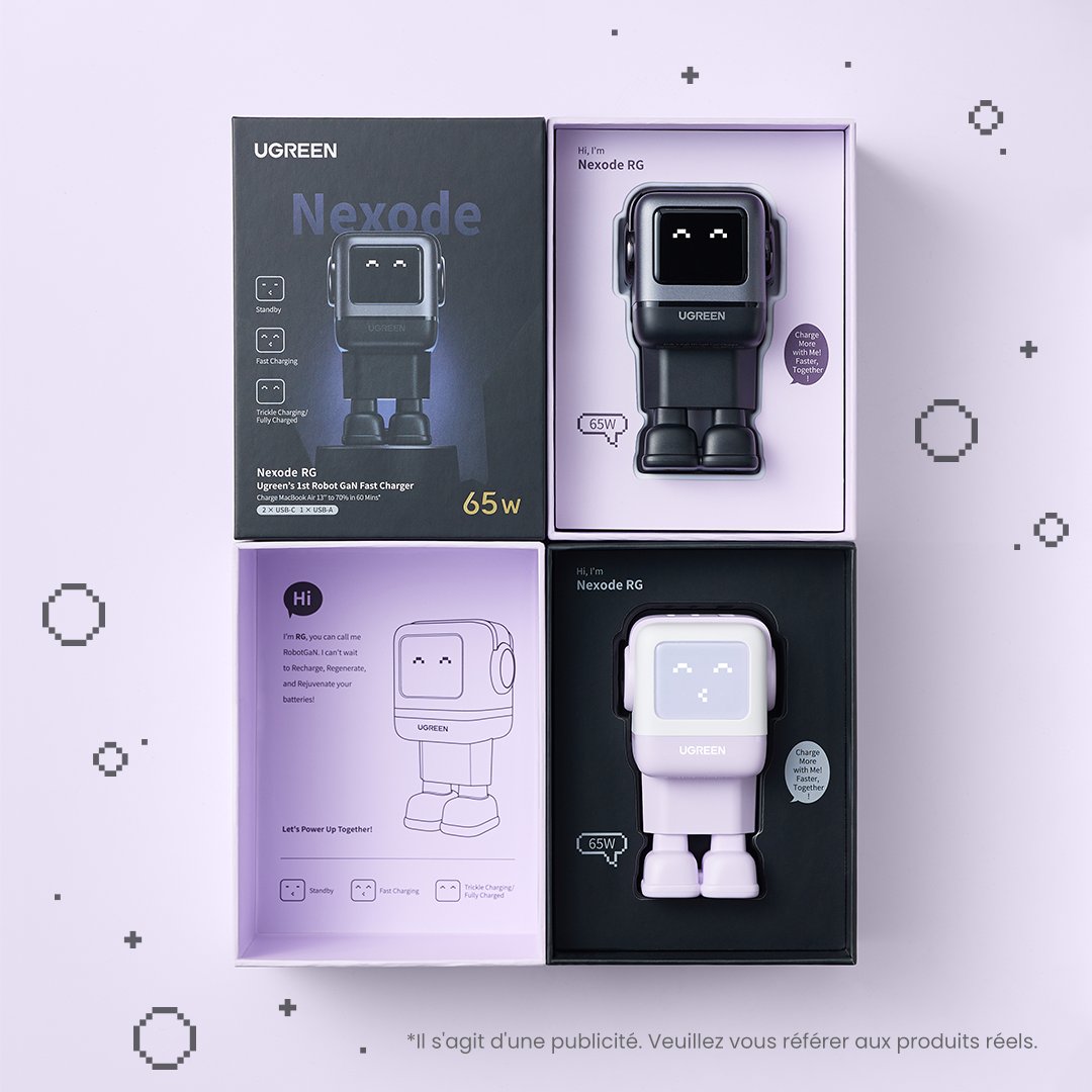 UgreenFR's tweet image. Branchez une prise, il sourit et vous donne envie d’attaquer votre journée de bonne humeur 😎 #robotgan

Amazon 👉 amzn.to/49quC4C
Website 👉 bit.ly/4ch7UP2

.
.
.

#ugreen #Chargeur #chargeurs #iphone #apple #PlayfulCharging