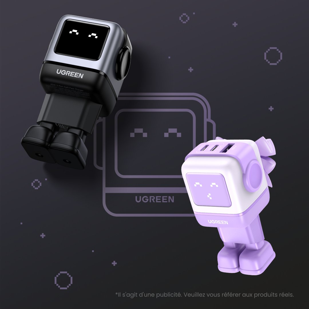 UgreenFR's tweet image. Branchez une prise, il sourit et vous donne envie d’attaquer votre journée de bonne humeur 😎 #robotgan

Amazon 👉 amzn.to/49quC4C
Website 👉 bit.ly/4ch7UP2

.
.
.

#ugreen #Chargeur #chargeurs #iphone #apple #PlayfulCharging