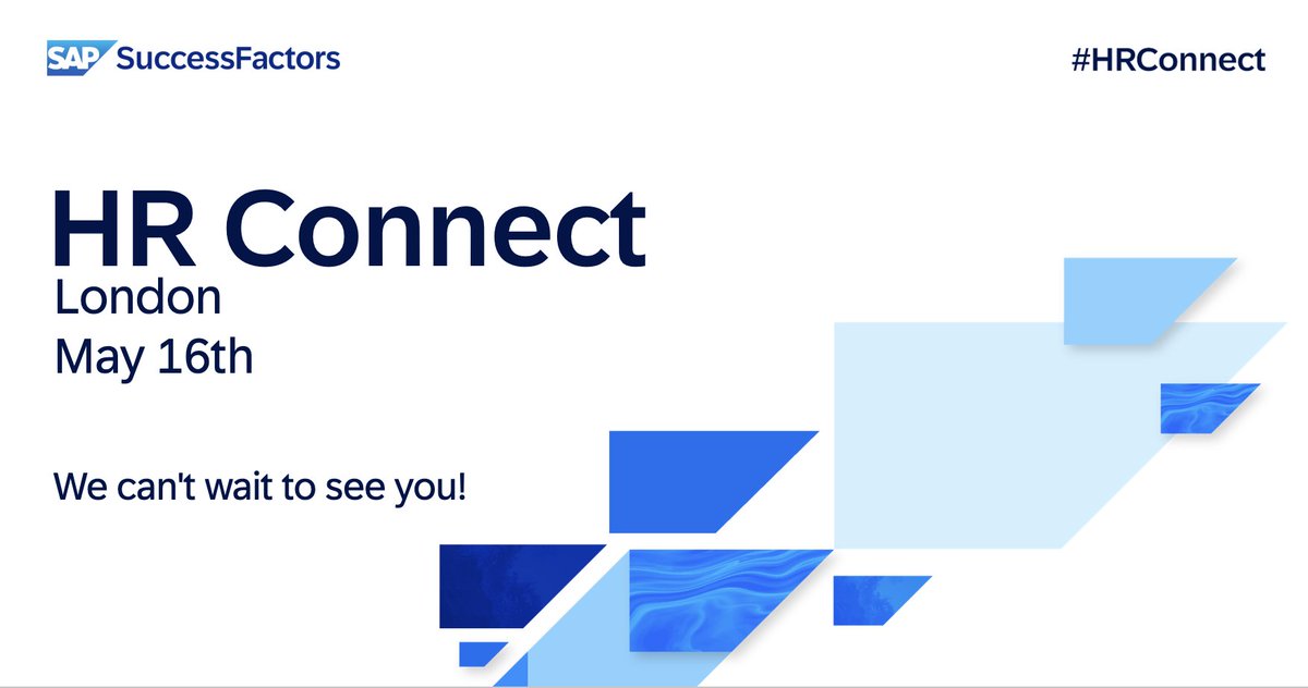 The countdown has begun for HR Connect London, and we simply can't wait to welcome you to this event! Register now 👉 sap.to/6017b1ZeZ