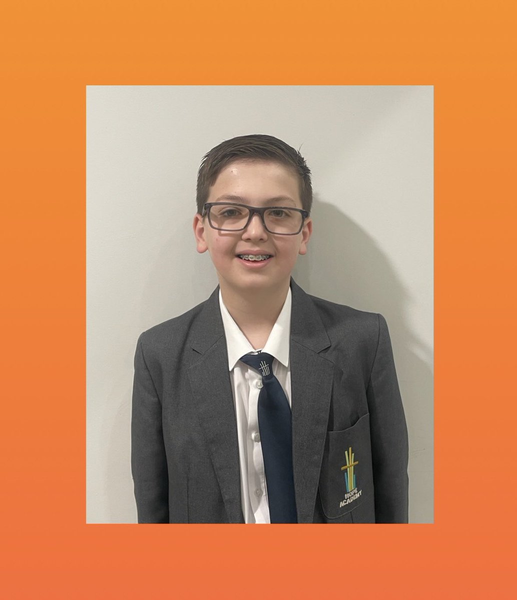 Huge well done to Sam B for receiving his Platinum Award. Well done, Sam. What an incredible achievement 🧡🧡

@Hope_Academy