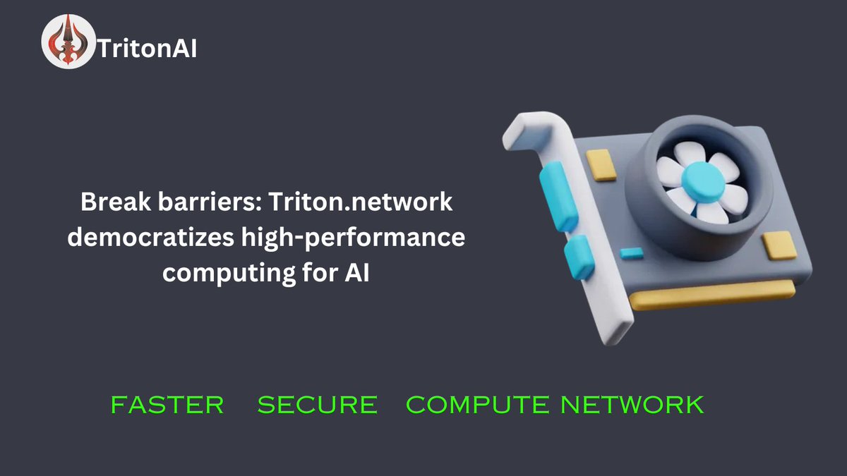 💻🎞️The perfect combo for groundbreaking AI 

🤖TritonAI.network unlocks the powerup  #AI  ideas with decentralized computation. 

#Depin #Depins  #RenegadesofHPC #FutureofAI #Bitcoin