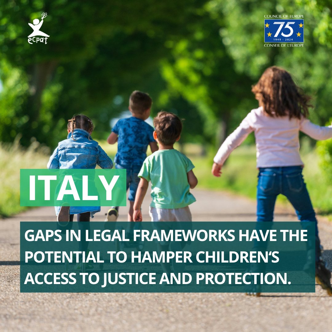 How can children in Italy be better protected from sexual abuse & exploitation? 📌Provide training on crimes involving children's circle of trust 📌Eliminate statute of limitation periods 📌Strengthen data collection 🔍 Read the joint #CountryOverview: bit.ly/ItalyCO-R