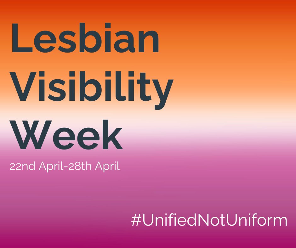 This week is Lesbian Visibility Week! 🧡💜🤍❤️ A week to celebrate the power of sisterhood by uplifting the incredible women and non-binary people from every generation, every field and every country. To learn more: lesbianvisibilityweek.com #LVW24 #UnifiedNotUniformed