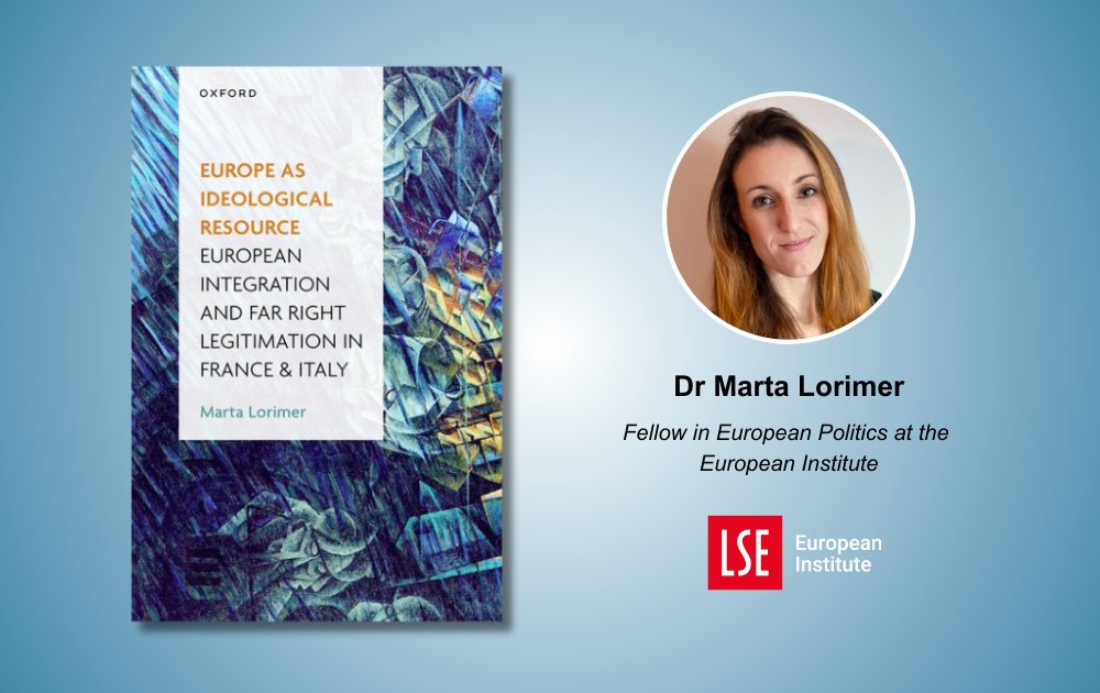 Dr. Marta Lorimer will be presenting her new book, 'Europe as An Ideological Resource' 📘, at the upcoming LSE Research Showcase next week. 🗓️ Tues 30 April, 11-11.30am 📍Shaw Library, LSE Campus Sign up here👇 info.lse.ac.uk/staff/services…