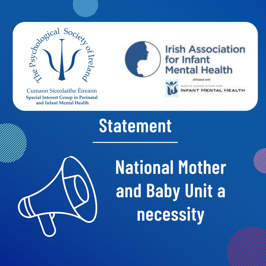 PSI @Perinatal_SIG & @IMHIreland highlight the importance of a national Mother & Baby Unit (MBU) & strongly support its inclusion in the Revised Model of Care for Perinatal Mental Health Services in Ireland. See bit.ly/MotherAndBabyU… #psychology #MotherBabyUnit #perinatal