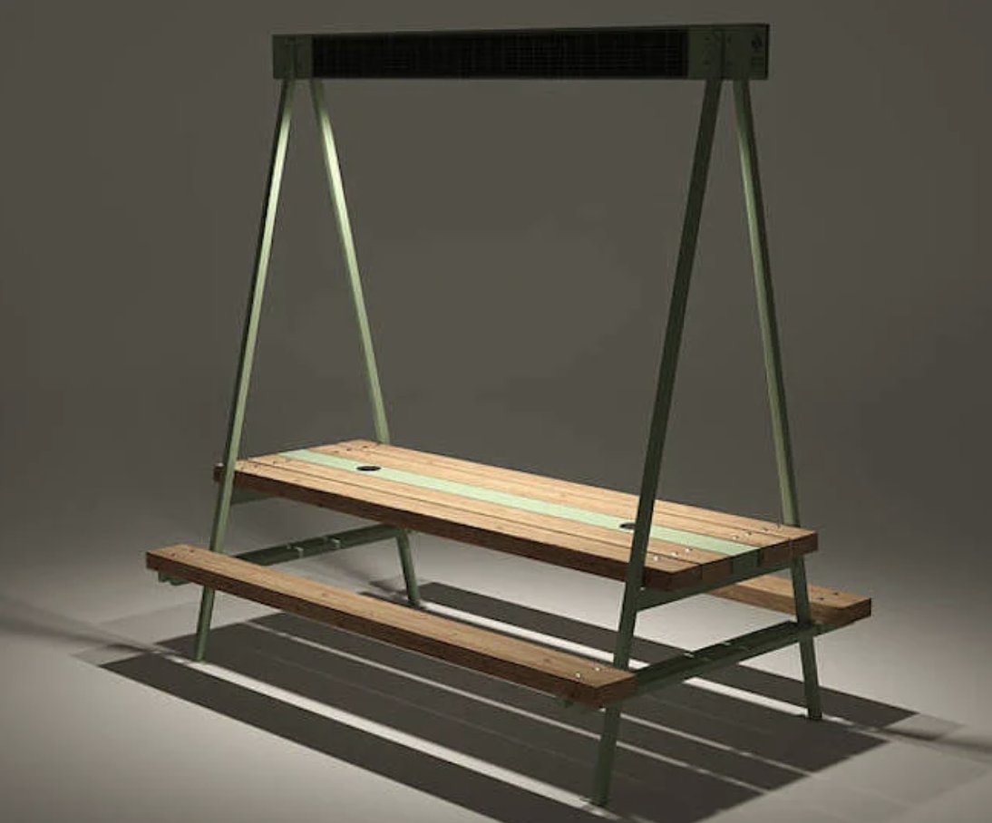 ExternalWorks's tweet photo. Innovative 'Meet' picnic table launched by @factoryfamily combines contemporary design with cutting-edge technology, including solar power https://t.co/Nb4IamTfzX #SolarPowerTech #SmartFurniture #OutdoorLiving https://t.co/m5HHFS9aXV