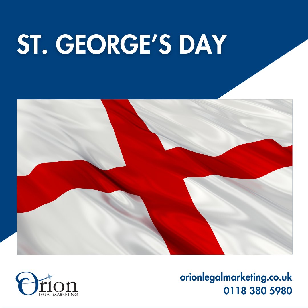 Happy St. George's Day 🏴

Are you celebrating? How are you honouring St. George's Day today?

🌹

#StGeorgesDay #ProudToBeEnglish #LegalMarketing #MarketingExpert #MarketingForLawyers #LegalServices