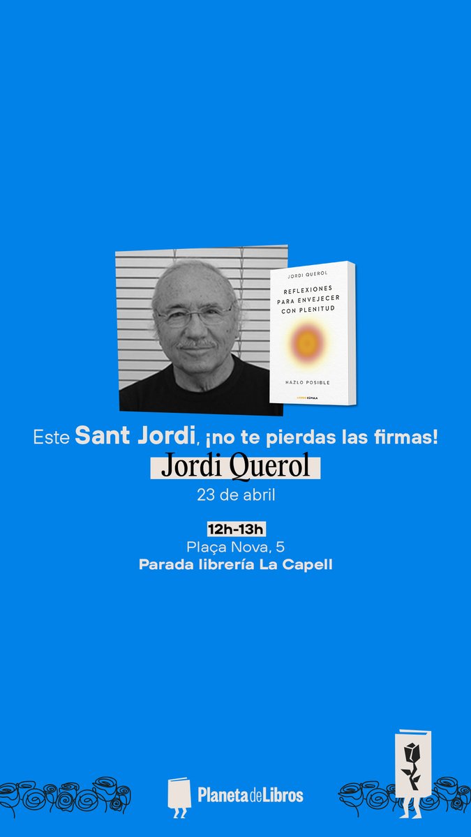 Consigue un libro único este #SantJordi. ¿Quieres un ejemplar dedicado por tu autor favorito? @gipsychef, @mgdelarosa, #GabrielLara y #JordiQuerol estarán firmando libros, ¡no te pierdas las firmas de Sant Jordi! Toda la información 👇👇👇 #díadellibro2024 #santjordi2024