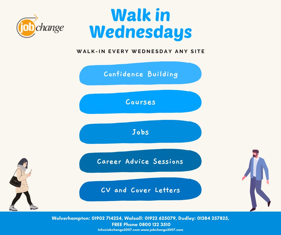 Tomorrow is Walk In Wednesday! Walk into any branch without needing an appointment. Based in Wolverhampton, Walsall & Dudley.