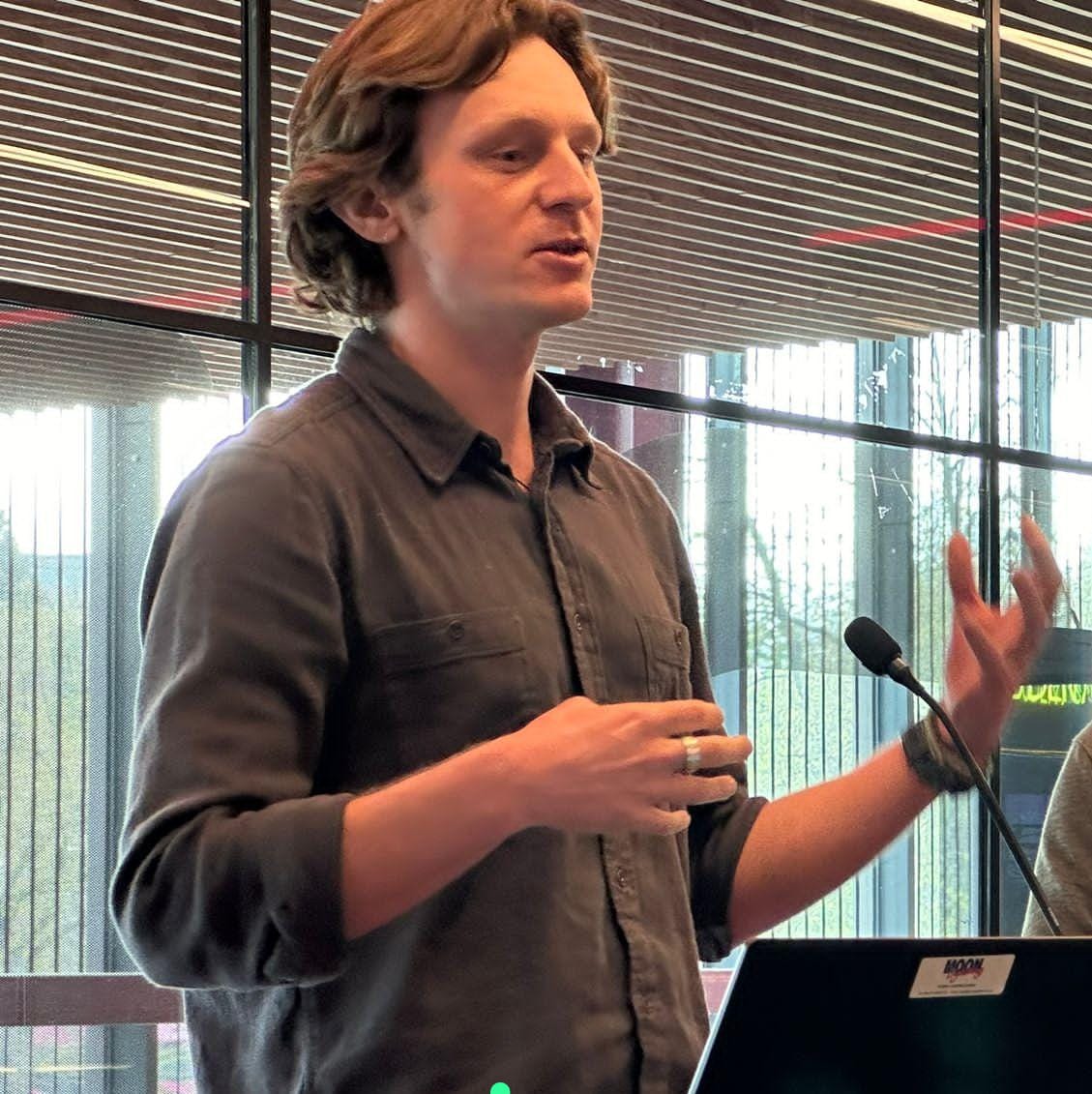 The_Wheel_IRL's tweet photo. Our own Susie Cahn and the incomparable Alex McMaster from the @shiftingtidesproject were delighted to be speaking at #REACH24 Arts & Sustainability Festival from @SDSNIreland @QUBelfast last Friday! #CreativeClimate @CreativeIreland https://t.co/ucJfb4Qaq0