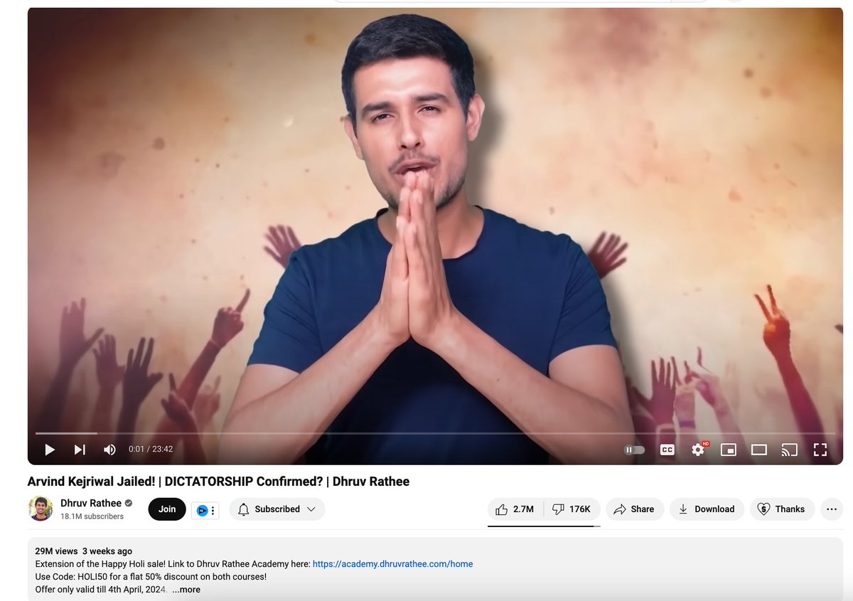 views on this video look bloated if you compare the 29MN views that it has got & compare it to the rest of the videos on this channel, to the % of likes it received, the ratio of likes and dislikes, and the pattern of comments below this video!
@YouTubeIndia @ECISVEEP can you…