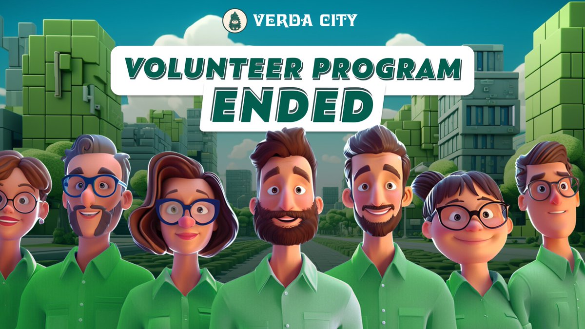 verda_city's tweet photo. Our Volunteer Program application phase has ended with over 400 submissions! 

We're overwhelmed by your enthusiasm and support. After careful review, we will announce the selected volunteers. Thank you to our amazing community for making this a success! #VerdaCity https://t.co/eXneqL2vi1