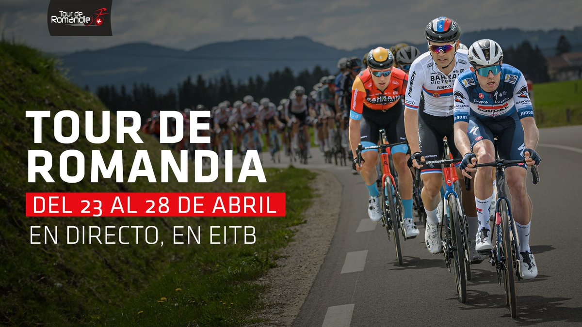 🚴‍♂️ CICLISMO | TOUR DE ROMANDIA @TourDeRomandie ➡️ Primera etapa: Payerne-Payerne ⏰A partir de las 15:30 🔴 #ENDIRECTO, en ETB1 📺 y eitb.eus 📲 eitb.eus/es/deportes/de…